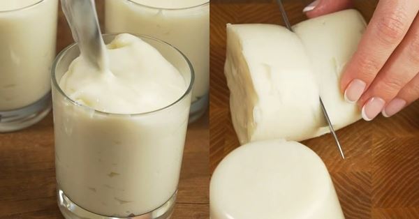 Молочный десерт с крахмалом «Ореховые пенечки»