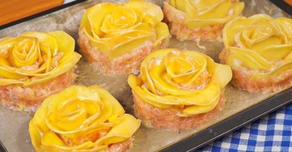 Картофельные розы с фаршем: рецепт съедобного букета