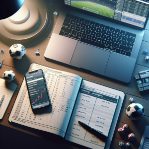 Football betting strategies visualized: bankroll management, market selection, team form analysis.